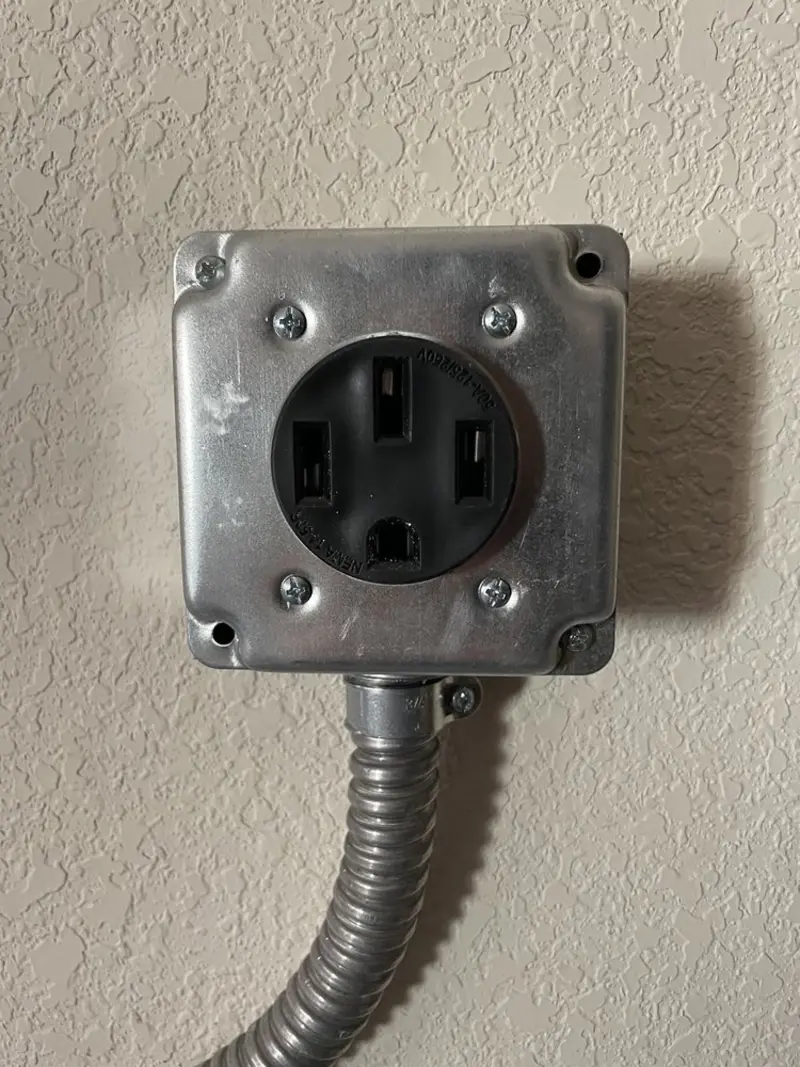 NEMA 14-50 outlet installed for Electrical Panel Upgrade in Hoffman Estates